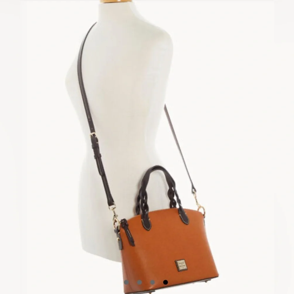 Dooney & Bourke Saffiano Small Heidi Satchel Natural